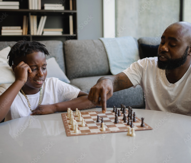 A couple reviewing paperwork at home